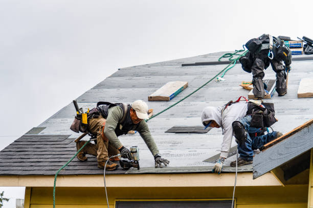 Professional Metal Roofing technician working in Waldoboro, ME